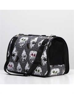 Сумка - переноска для животных «Зимние коты», размер M, 40×21×27 см Пижон