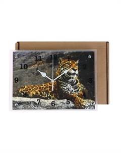 Часы-картина настенные, интерьерные "Леопард" бесшумные, 25 х 35 см Сюжет