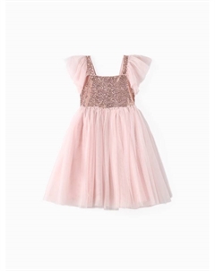 Платье детское нарядное, рост 130 см, розовое Kaftan