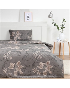 Постельное бельё 1,5сп Leaf fall, 143х215см, 145х214см, 50х70см-1шт, микрофибра, 60г/м2 Экономь и я