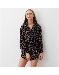 Пижама женская (рубашка, шорты) женская : Home collection, леопард, размер 44 Minaku