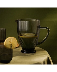 Кувшин SL Home «Модерн», 1.2 л, 19.5×13×18.5 см, стекло, графитовый Sima-land home