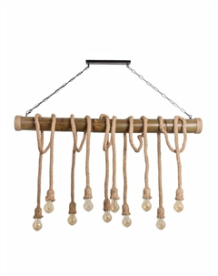 Светильник "Канаты" 10хЕ27 60Вт коричневый 120х17х17см Bayerlux