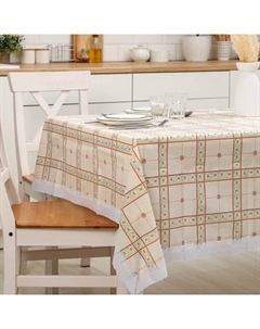 Скатерть на нетканой основе многоразовая с кружевом «», 135×200(+/-5) см, цвет микс Колорит