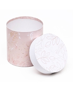 Набор круглых подарочных коробок 5 в 1 «Листья», 20×20 - 14×14 см Upak land