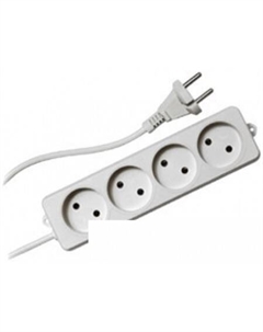 Удлинитель 4 розетки, белый, 2 м (EL-NL4-W-2) Гарнизон