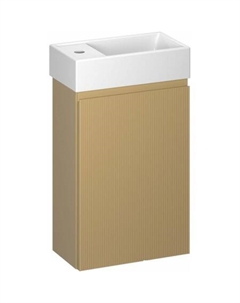 Тумба под умывальник 2 в 1 WC Area 221803002 (тумба/матовый бежевый, раковина/глянцевый белый, без ножек) Wellsee