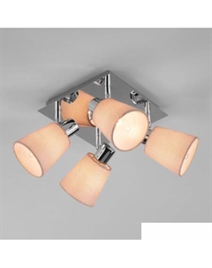 Люстра средней высоты Culver 20080/4 (хром/бежевый) Евросвет