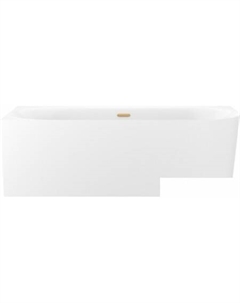 Collaro 150x75 28910804R (пристенная ванна (левая) белый глянец, экран, ножки, сифон-автомат золото) Wellsee