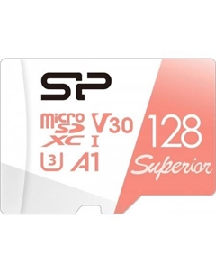 Карта памяти Superior A1 microSDXC 128GB SP128GBSTXDV3V20 Silicon power