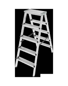 Лестница-стремянка NV 112 алюминиевая двухсторонняя 2x5 ступеней Новая высота
