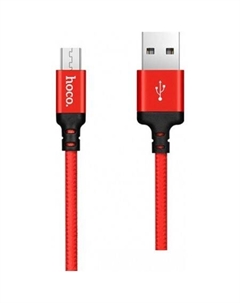 Кабель X14 microUSB (2 м, красный) Hoco