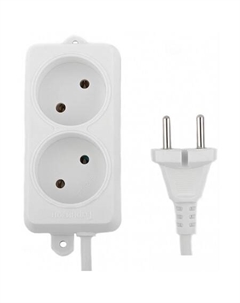 Удлинитель 2 розетки, белый, 5 м [EL-NL2-W-5] Гарнизон