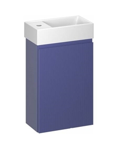 Тумба под умывальник 2 в 1 WC Area 221804002 (тумба/матовый синий, раковина/глянцевый белый, без ножек) Wellsee