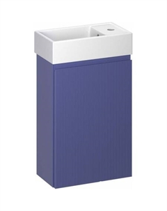 Тумба под умывальник 2 в 1 WC Area 221804001 (тумба/матовый синий, раковина/глянцевый белый, без ножек) Wellsee