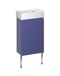 Тумба под умывальник 3 в 1 WC Area 221804003 (тумба/матовый синий, раковина/глянцевый белый, ножки/нержавеющая сталь) Wellsee