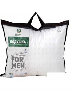 Спальная подушка For Men 68х68 14/132 (заменитель лебяжьего пуха тик) Реноме