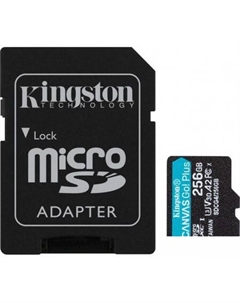 Карта памяти Canvas Go! microSDXC 256GB SDCG4/256GB (с адаптером) Kingston
