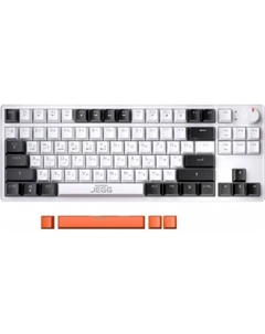 Клавиатура ZA87 Pro White Black Orange (TNT Yellow) Jegg