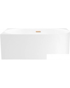 Collaro Mini 140x70 28870304R (пристенная ванна (левая) белый глянец, экран, ножки, сифон-автомат золото) Wellsee
