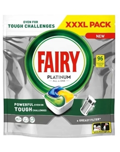 Капсулы для посудомоечной машины Platinum Lemon All in 1 (96 шт) Fairy