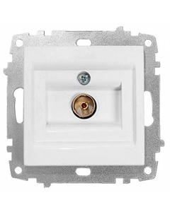 Zena/Vega мат.бел. Розетка TV (без рамки) 609-016200-246 El-bi