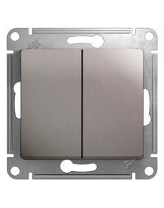 Платина Переключатель 2-кл. (без рамки) GSL001265 Glossa