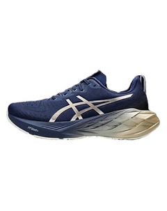 Кроссовки Novablast 4 Беговые Низкие Синее золото Мужские Asics