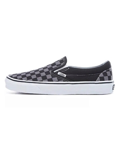Кроссовки Classic Slip On Checkerboard Black Grey Vans