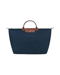 Сумка Le Pliage Canvas With Leather Trim Canvas Bag Women's Dark Blue Longchamp