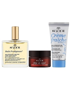 Набор The Iconics: крем для лица + Масло + Бальзам для губ Nuxe