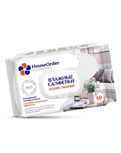 Влажные салфетки для уборки Houseorder