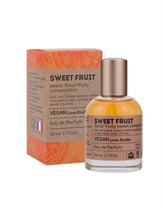 Парфюмерная вода женская Sweet Fruit личи белый шоколад пирожное белый кедр 50 Vegan.love.studio