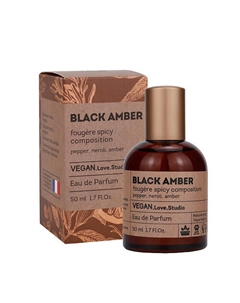 Парфюмерная вода унисекс BLACK AMBER амбра перец нероли 50 Vegan.love.studio