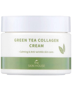 Крем для лица успокаивающий на основе коллагена и экстракта зелёного чая Green Tea 50 The skin house