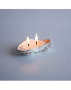 Свеча авторская в устрице из керамики La palme artisan ceramica