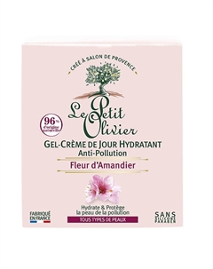 Гель-крем для лица дневной с цветками миндального дерева Защита от агрессивных факторов окружающей среды Fleur d'Amandier Gel-Crème Le petit olivier