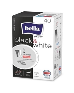 Прокладки ежедневные супертонкие Panty Slim Black&White Bella