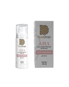 Мягкий очищающий мусс для всех типов кожи AHA cleanser mousse 150 Skindrop