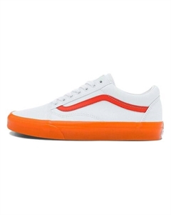 Кроссовки Old Skool Casual Low Top Skate Shoes Small Orange Side Stripe 'White' Vans