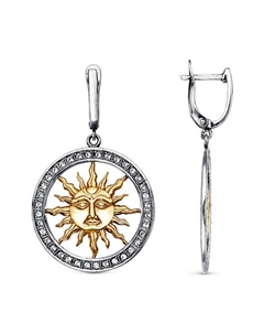 Серьги Приволжский ювелирный завод красная пресня