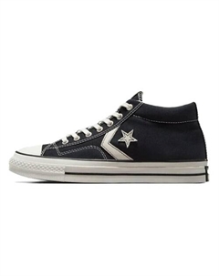 Кроссовки Star Player 76 Anti-Slip Wear-Resistant Mid-Top Canvas Shoes Unisex Black White Converse