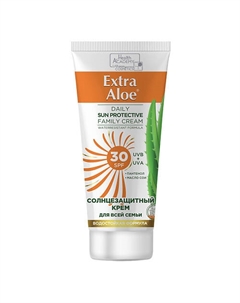 Солнцезащитный крем для всей семьи фактор 30 "Extra Aloe" 100 Family cosmetics