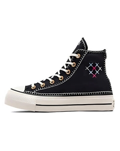 Кроссовки Chuck Taylor All Star Lift Crafted Stitching Platform Black White Womens Converse