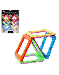 Конструктор магнитный «Цветные магниты», 6 деталей Play smart