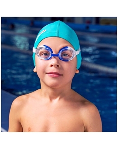 Очки для плавания детские, беруши, цвет белый/синий Onlytop