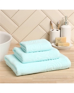 Полотенце махровое Love Life Border, 50х90 см, цвет светло-голубой, 100% хлопок, 380 гр/м2 Lovelife