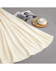 Плед, 100×140 см, велсофт, молочный Lovelife