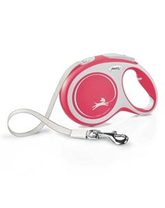 Рулетка NEW LINE Comfort L (до 50 кг) лента, 8 м серый/красный Flexi