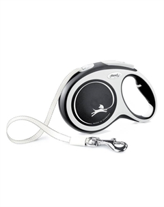 Рулетка NEW LINE Comfort L (до 50 кг) лента, 8 м серый/черный Flexi